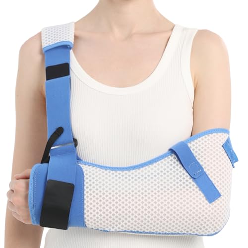 Willcom Arm Sling for Shoulder Injury with Waist Strap Immobilizer Brace Support for Sleeping Rotator Cuff Surgery Mesh Version Left Small25305 inch